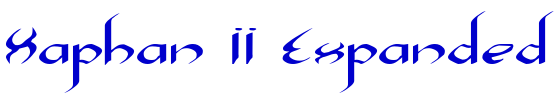 Xaphan II Expanded шрифт